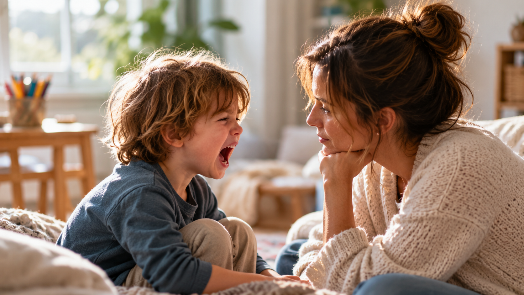 When Children Speak Through Behaviour - child is shouting at mum